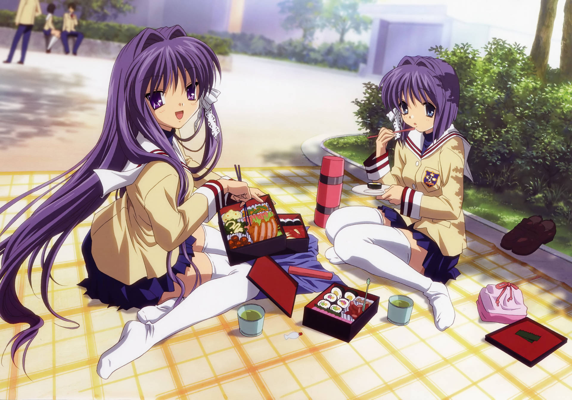 Kyou And Ryou Clannad Background