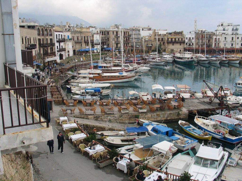 Kyrenia Girne North Cyprus Harbor Background