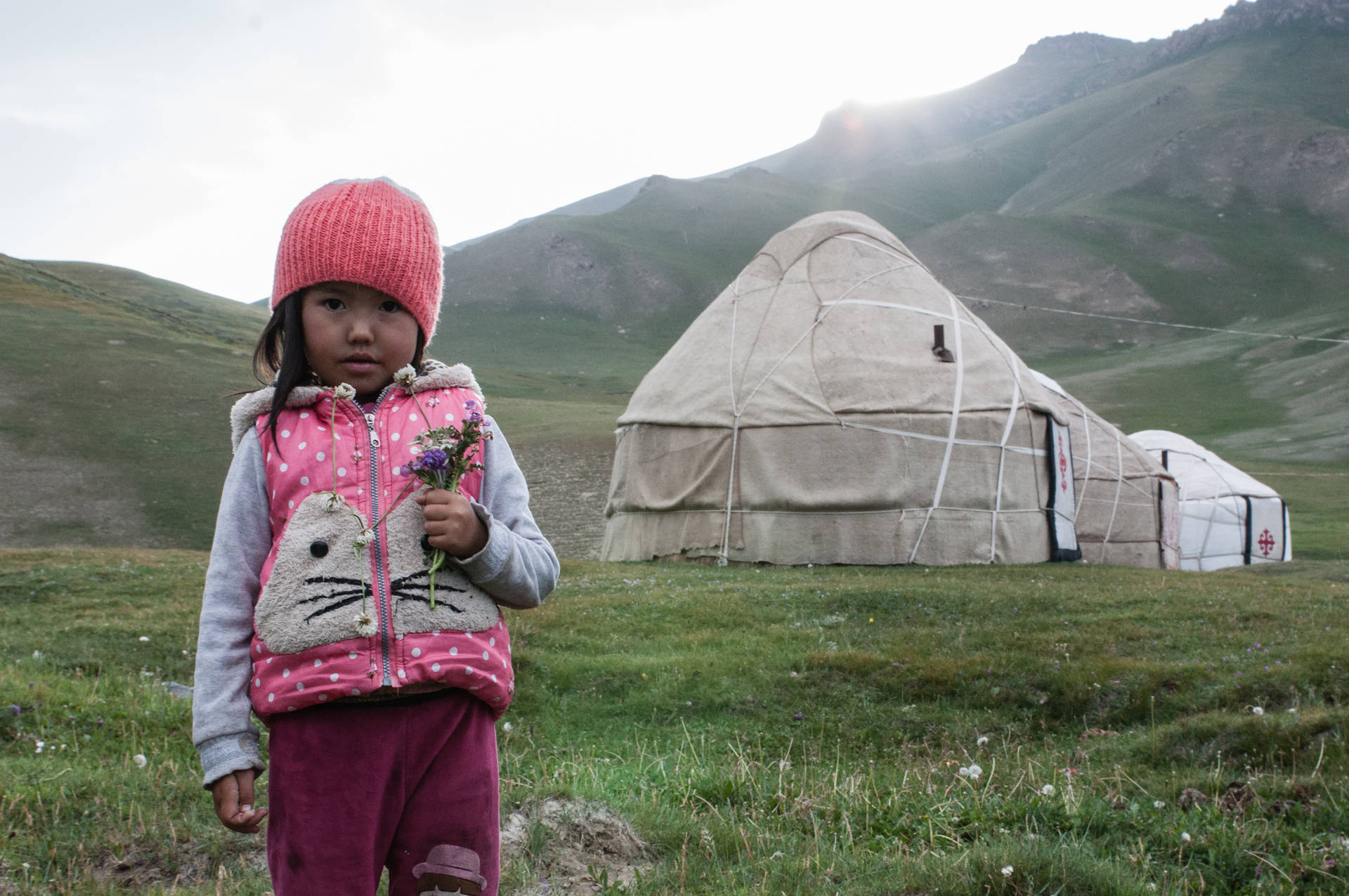 Kyrgyzstan Little Girl Background