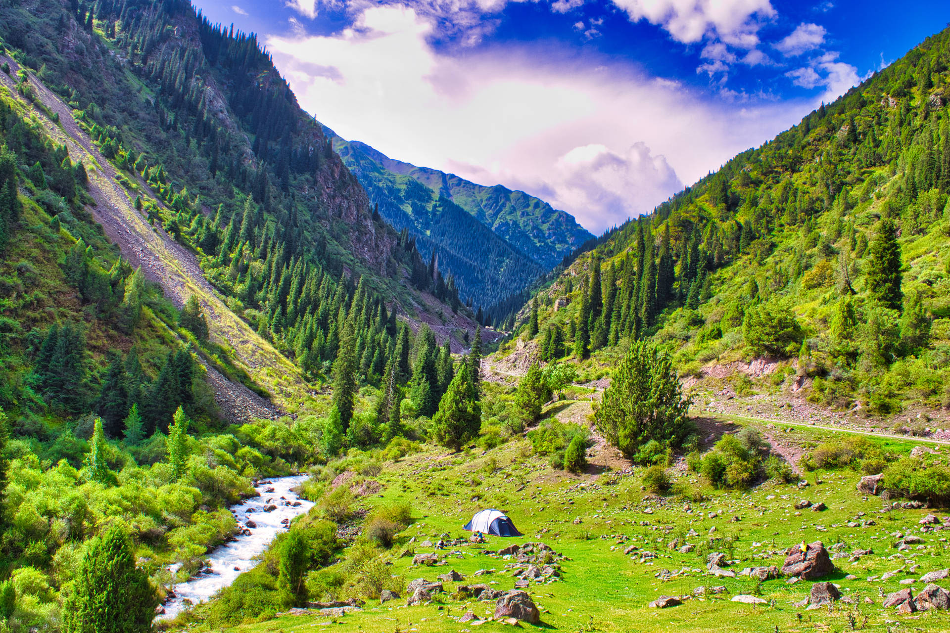 Kyrgyzstan Nature Landscape Background