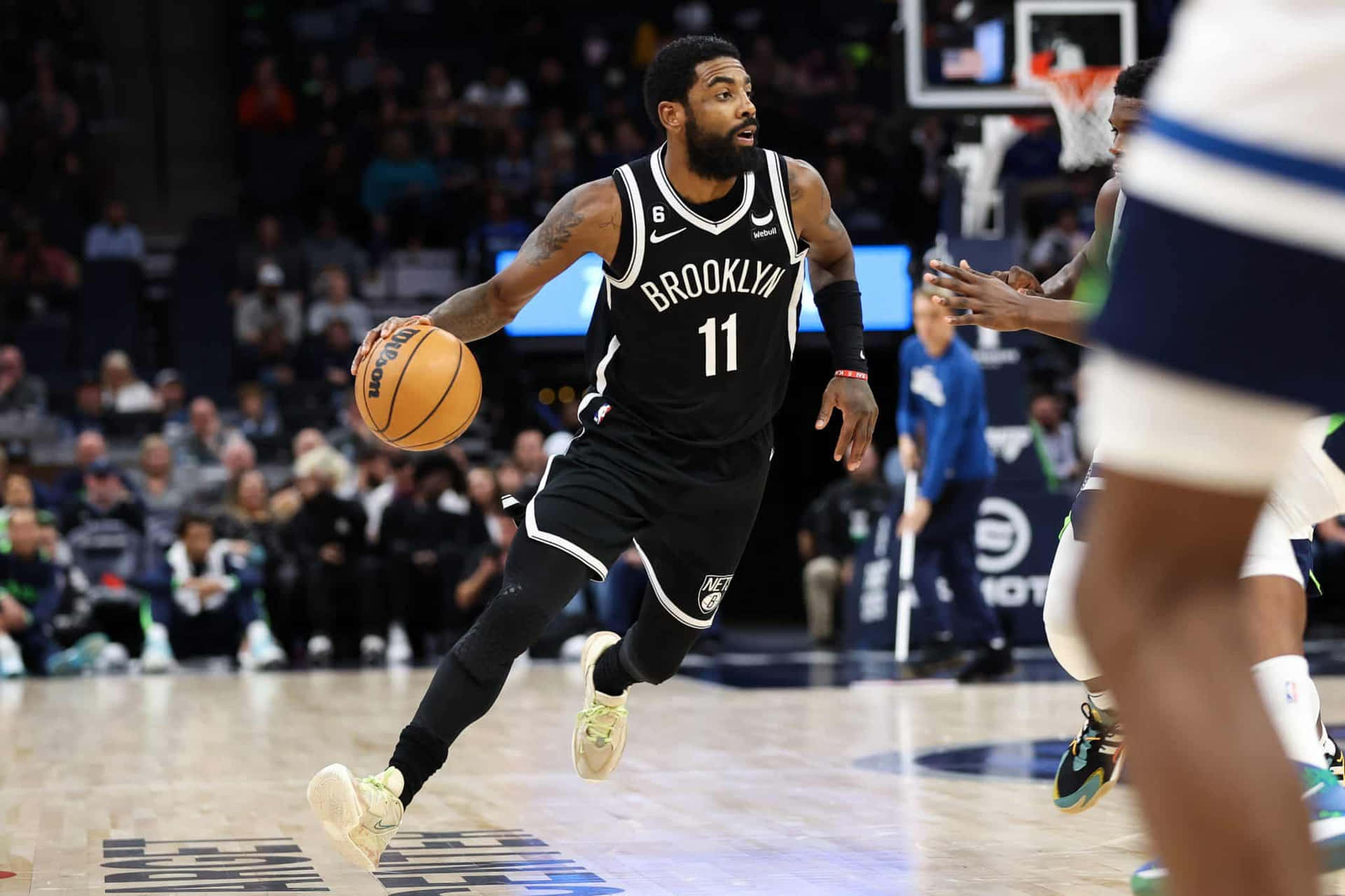 Kyrie Irving - A Leader On The Brooklyn Nets Background