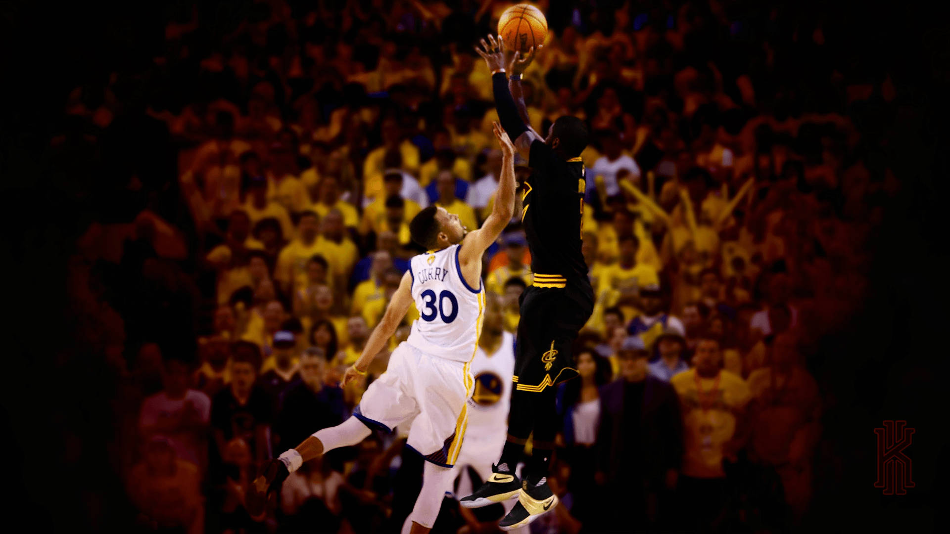 Kyrie Irving And Stephen Curry Game Background