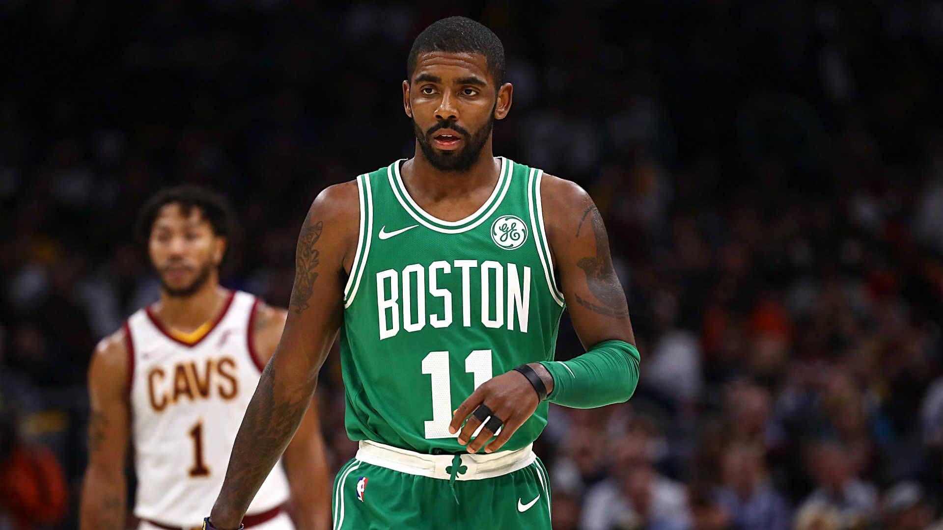 Kyrie Irving Boston And Cavaliers Background