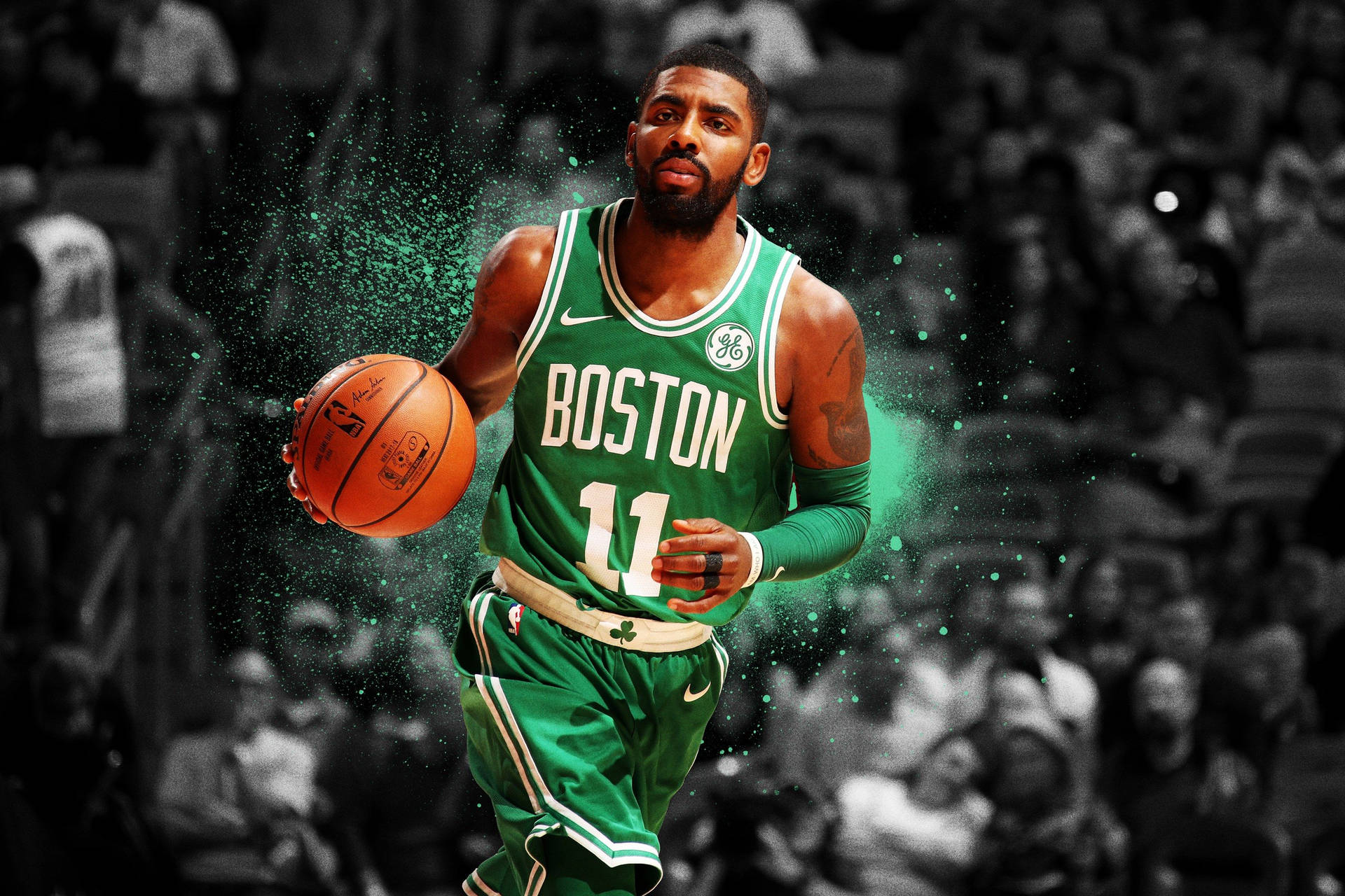 Kyrie Irving Boston Celtics Number Eleven Background