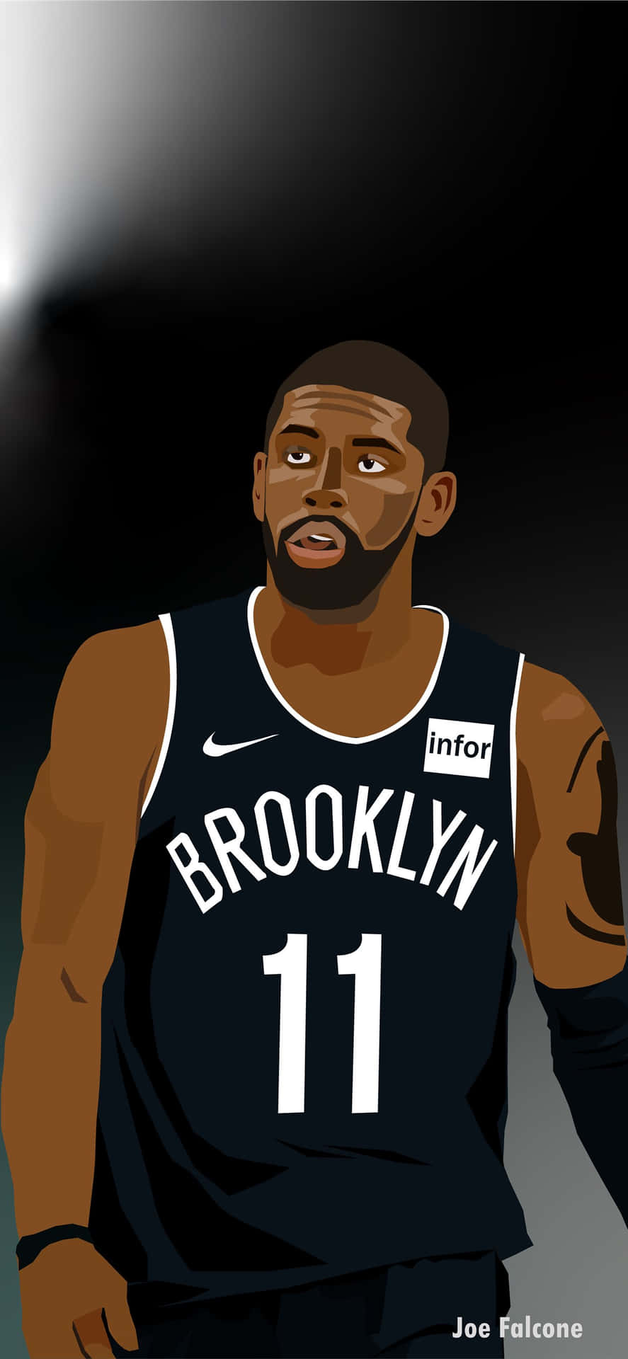 Kyrie Irving Electrifying The Fans With A Spectacular Dunk While Sporting The Brooklyn Nets Jersey Background