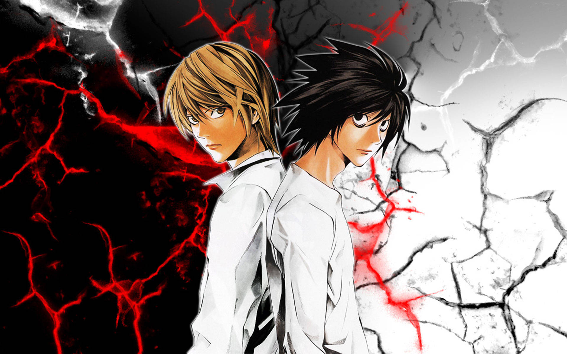 L Lawliet And Light Background
