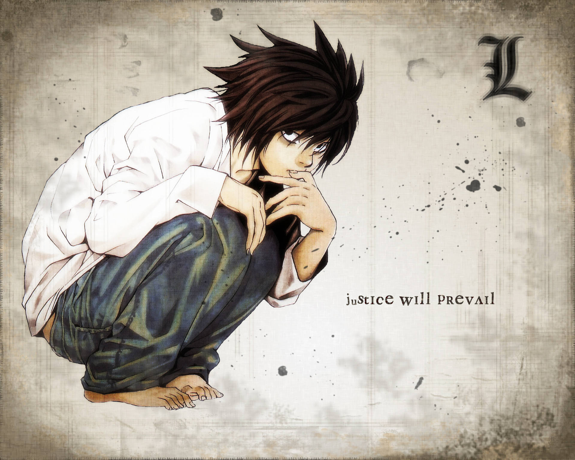 L Lawliet Justice Will Prevail Background