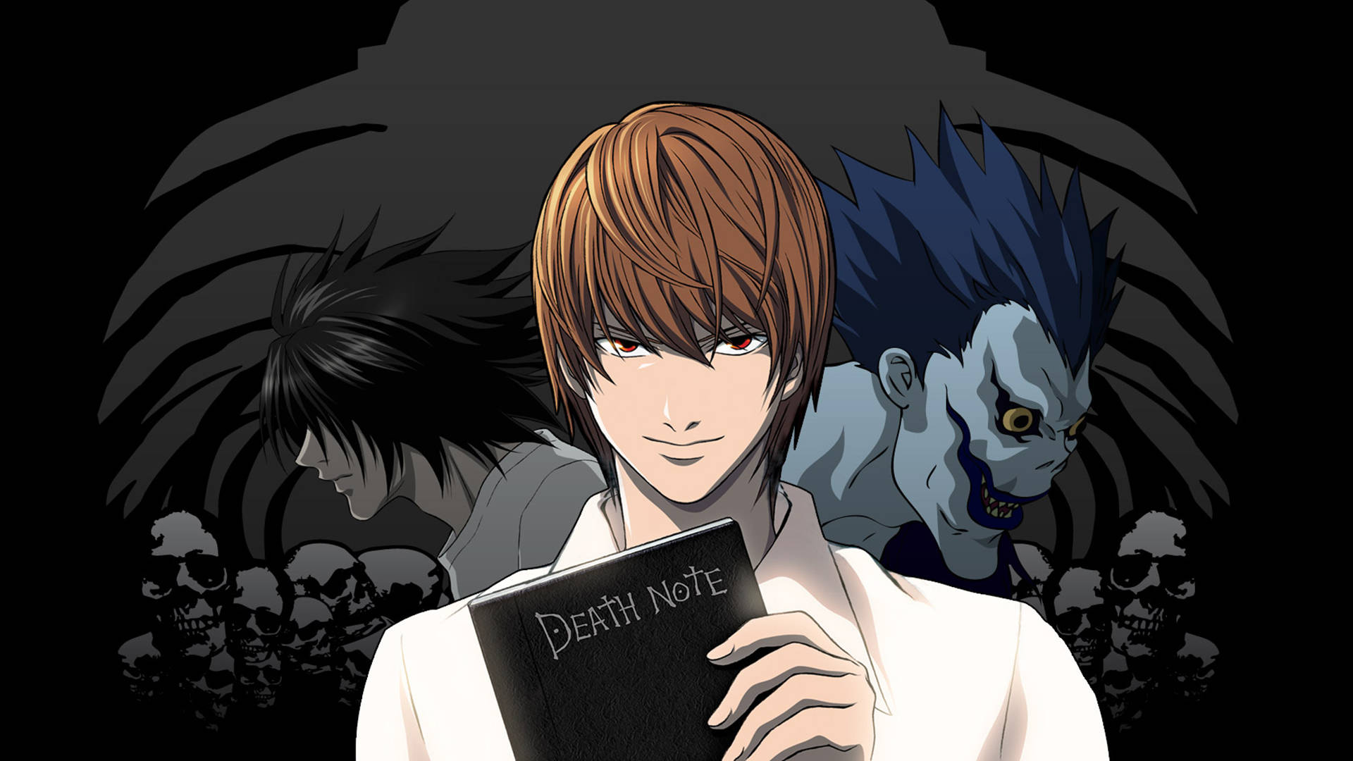 L Lawliet, Light, And Ryuk Background