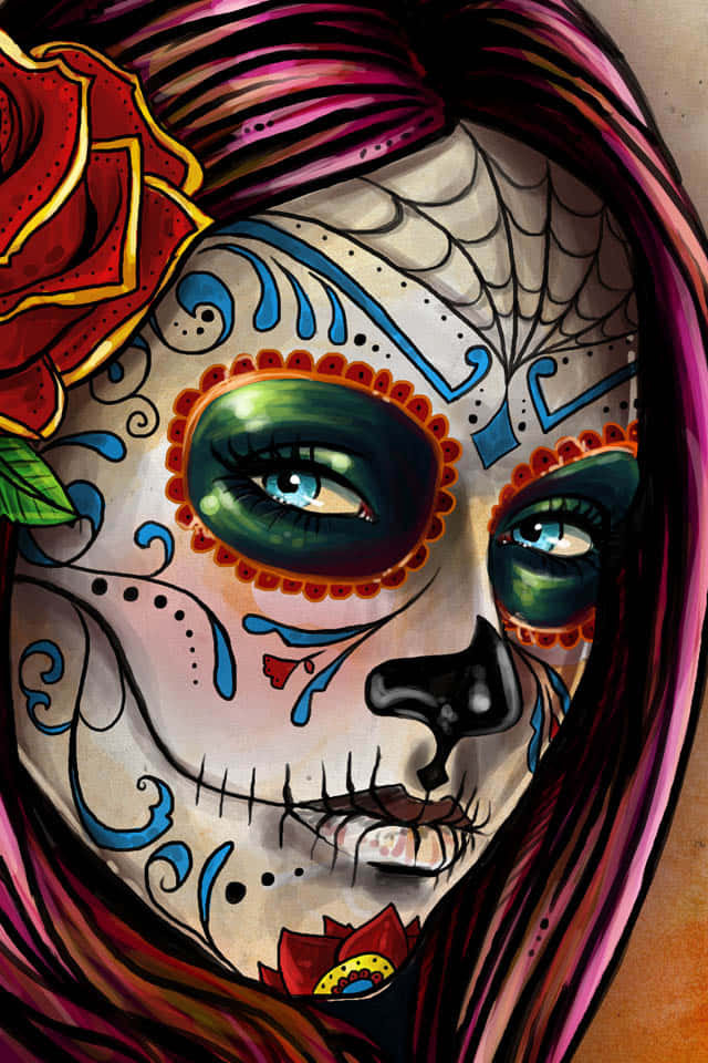 La Calavera Catrina Mexican Woman Artwork Background