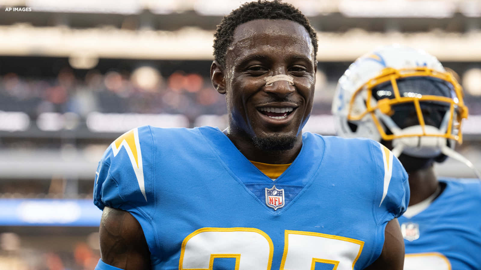 La Chargers Cornerback Jc Jackson Medium Angle Portrait Background