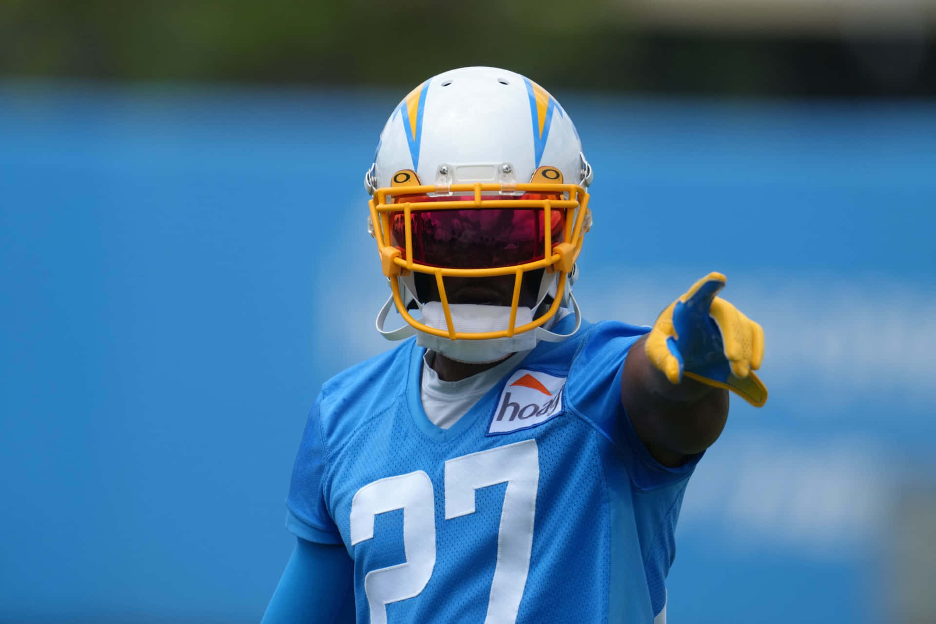 La Chargers Cornerback Jc Jackson Medium Angle Shot Background