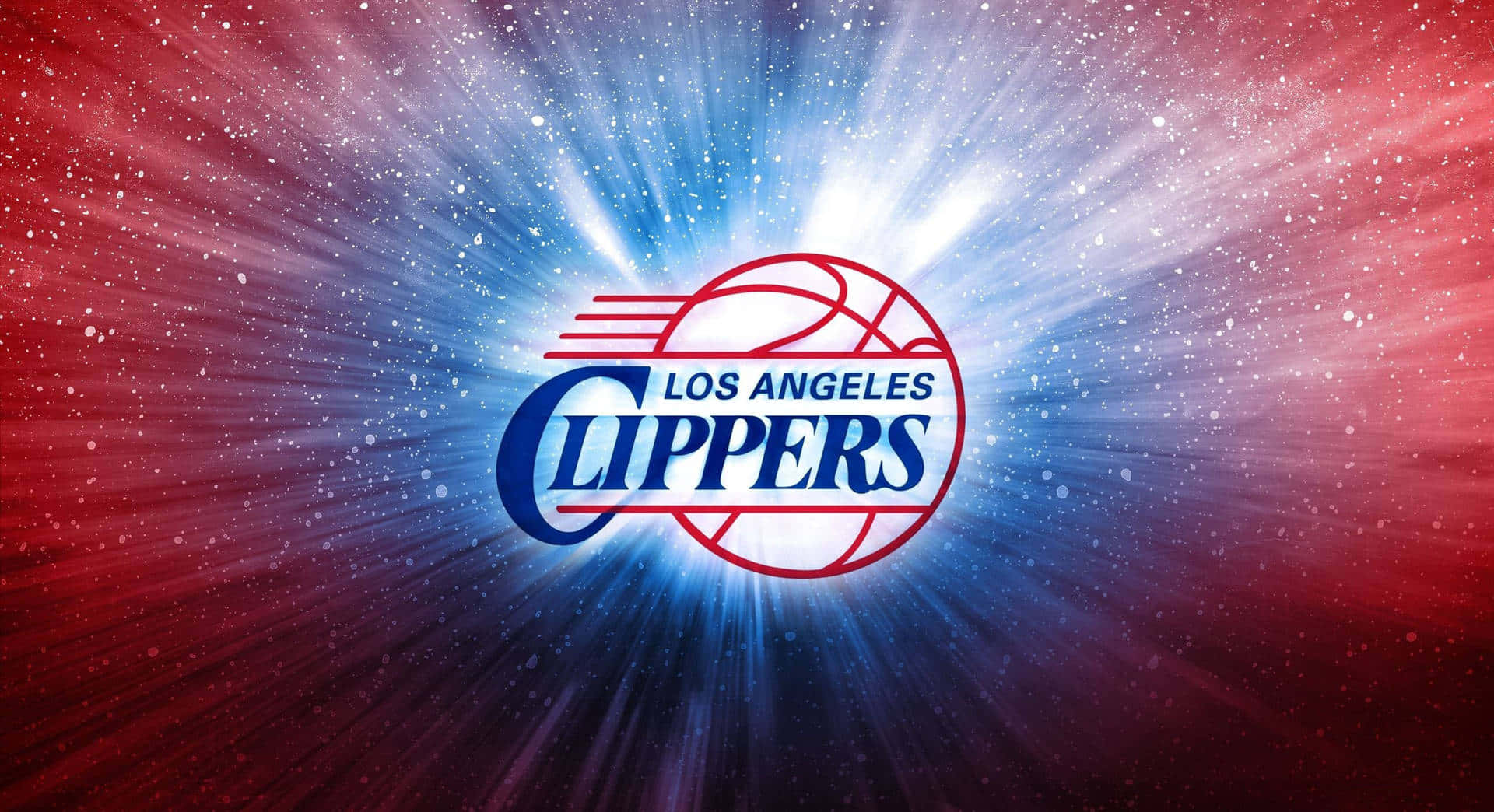 La Clippers Logo Illuminated Against A Stellar Galaxy Background