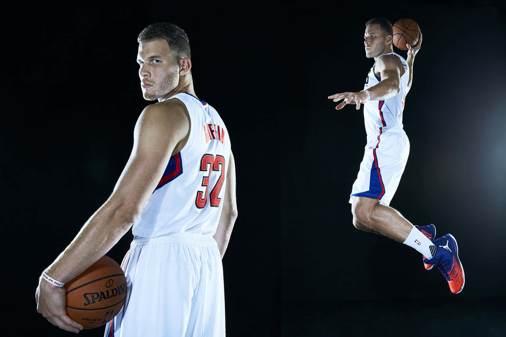 La Clippers Nba Player Blake Griffin 2017 Illustration Background