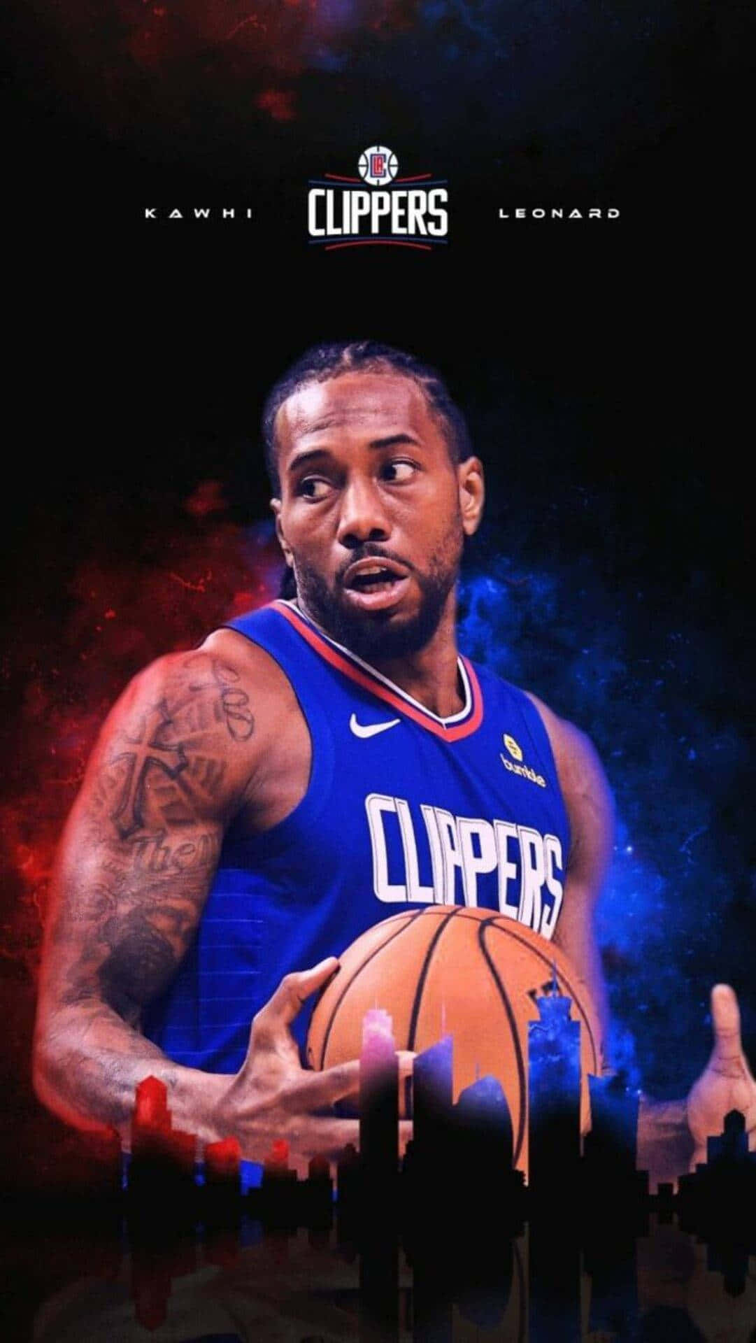 La Clippers Professional Athlete Kawhi Leonard Digital Artwork Background