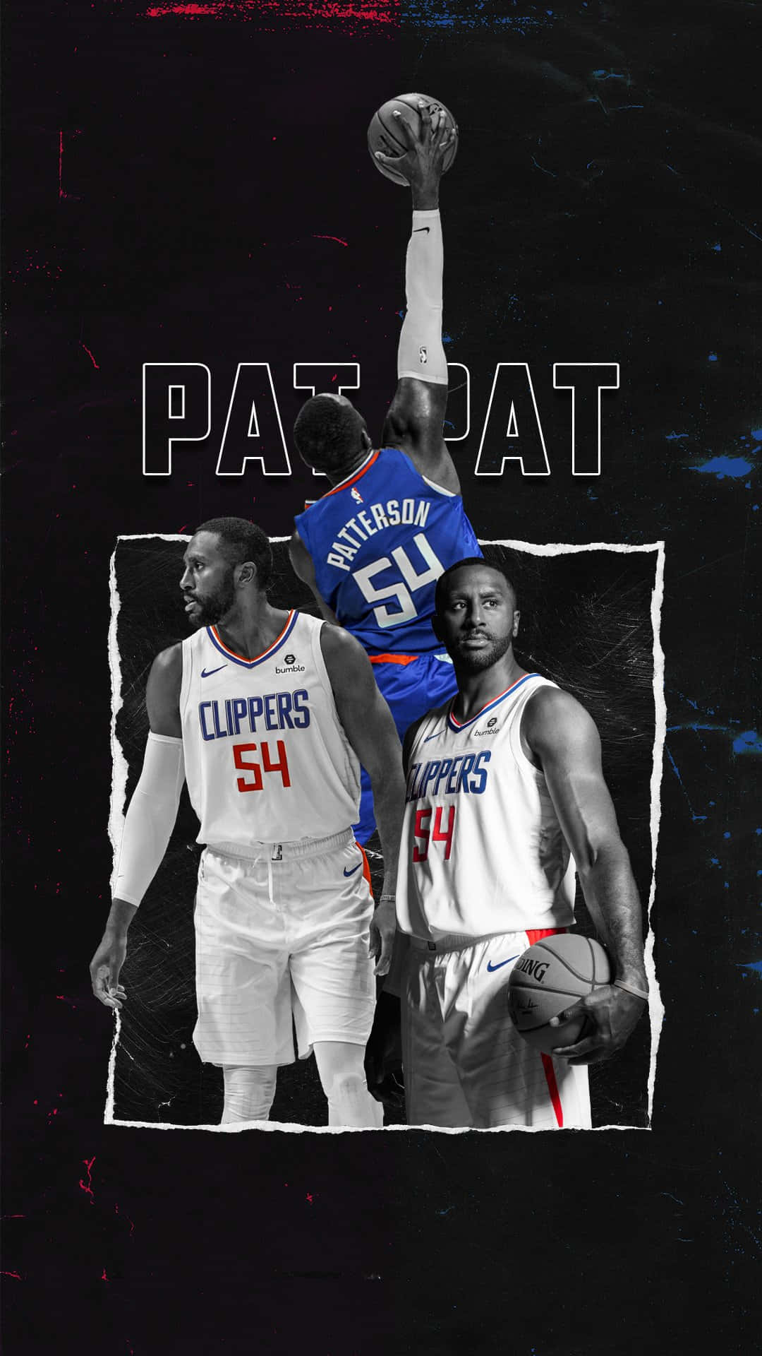 La Clippers Star Athlete Paul George Illustration Background