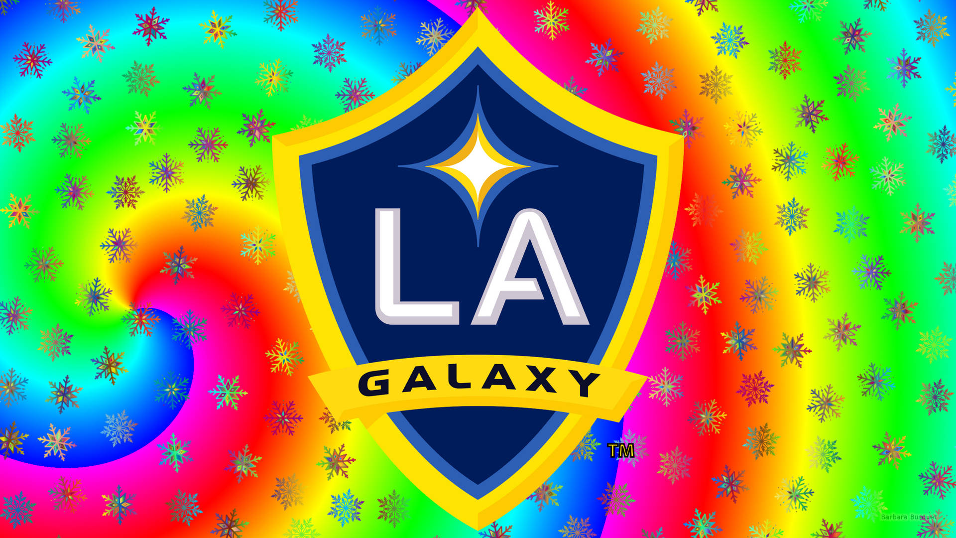 La Galaxy Colorful Logo Background