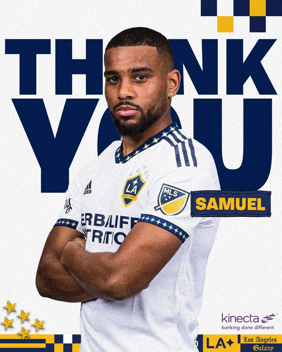 La Galaxy Footballer Samuel Grandsir Illustration Background