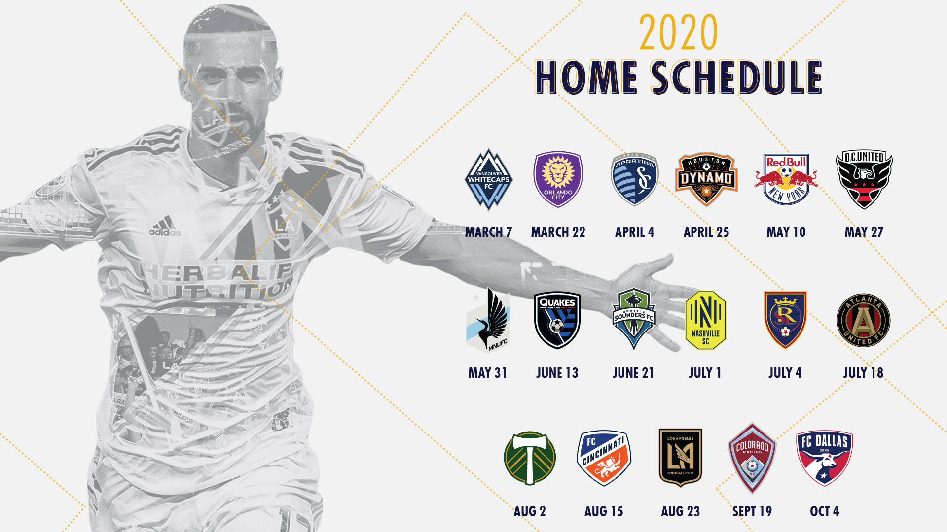 La Galaxy Home Schedule 2020