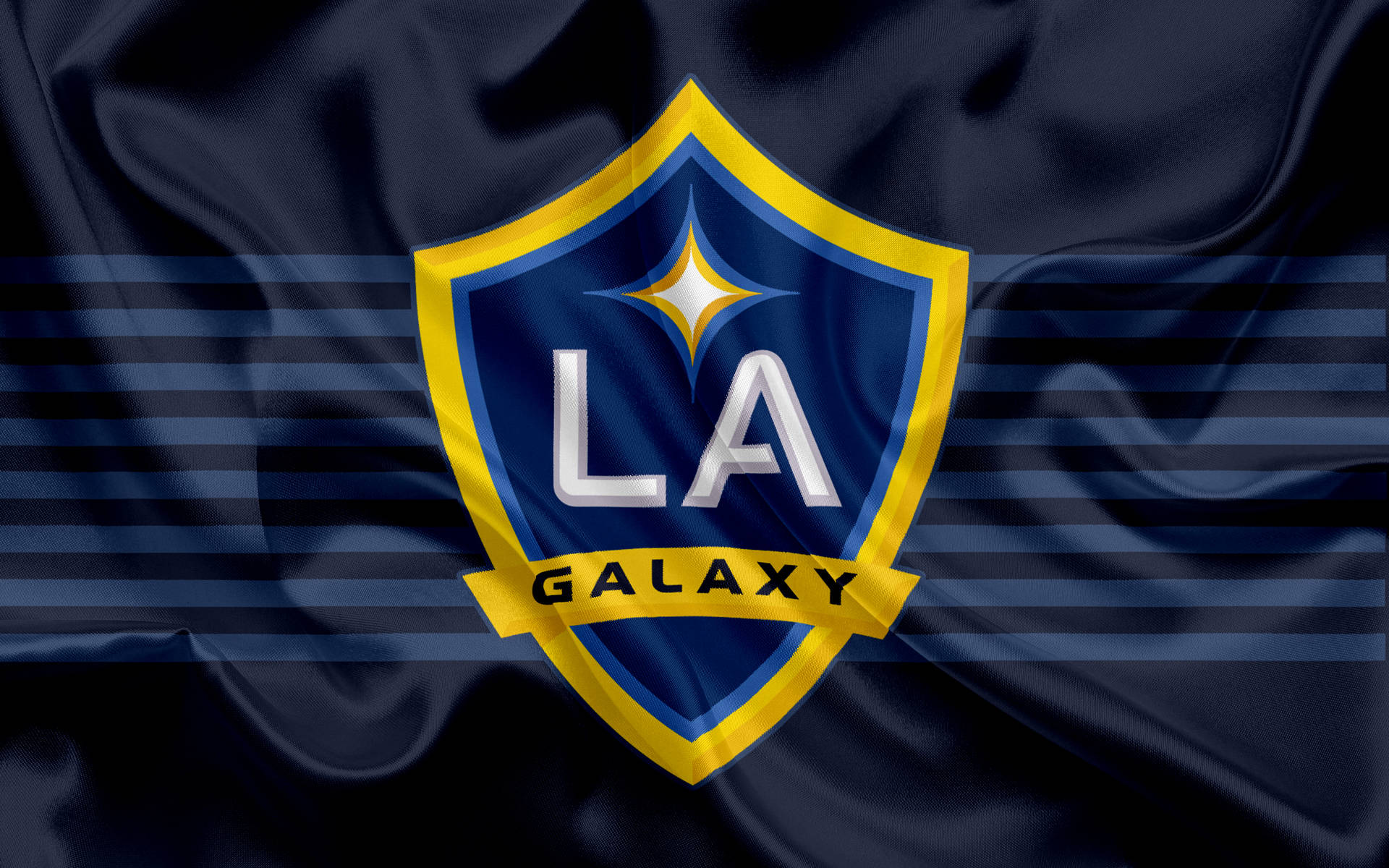 La Galaxy In Action – A Dynamic Display Of Soccer Mastery Background