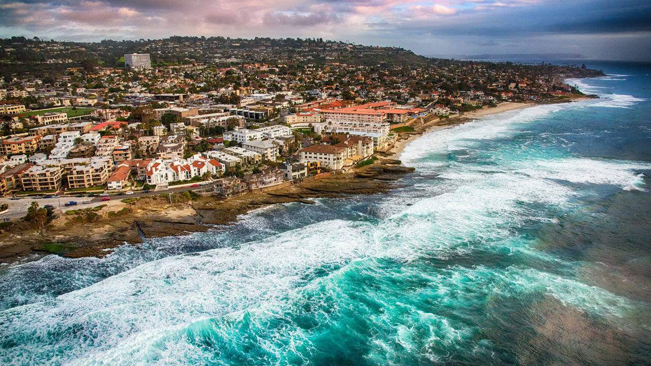 La Jolla, San Diego Shoreline Background