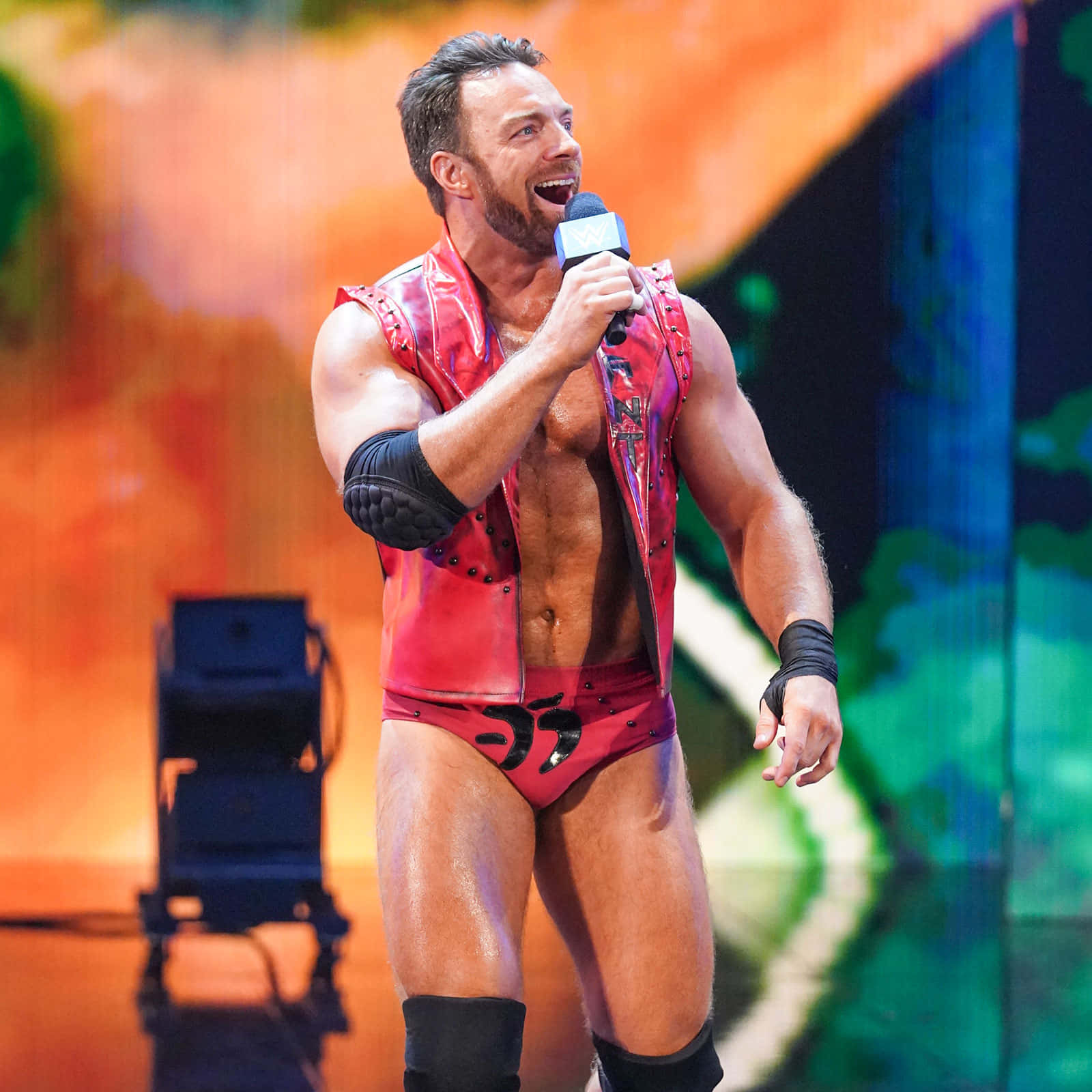 La Knight Engages In Wwe Friday Night Smackdown Discussion Background
