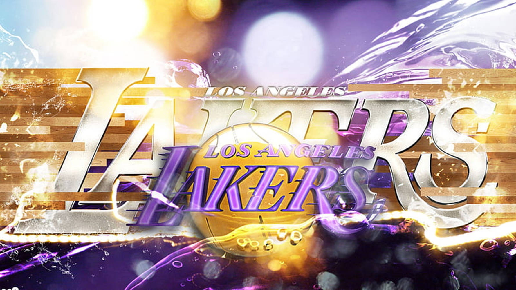 La Lakers Logo Gold Purple Background