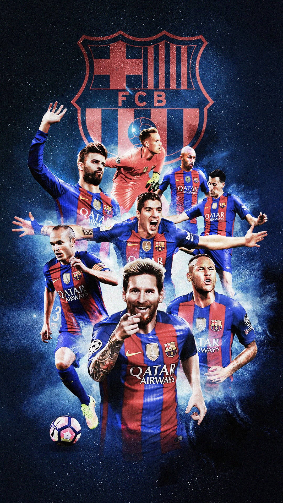 La Liga Fc Barcelona Art Background