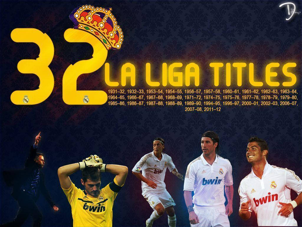 La Liga Titles Real Madrid Background