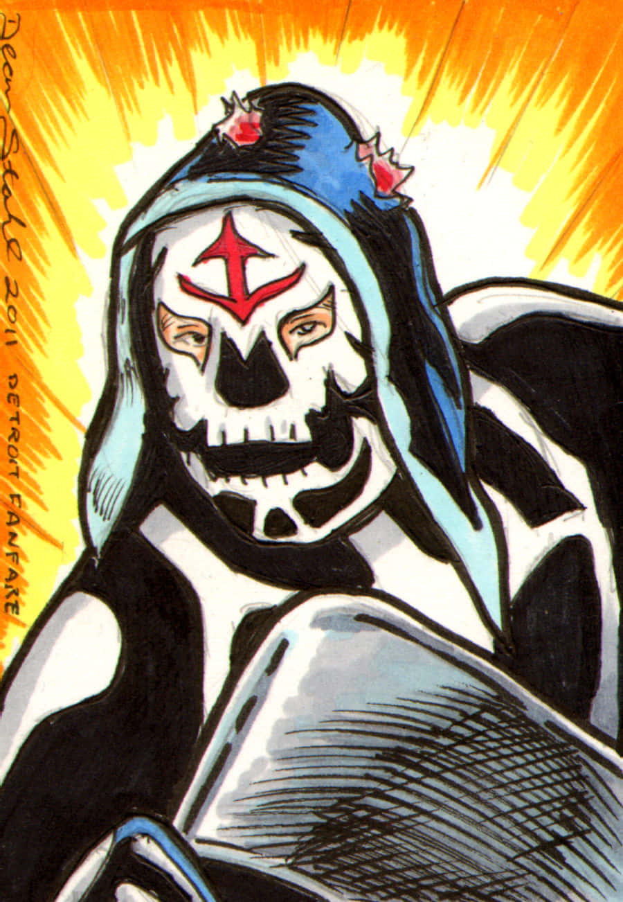 La Parka Wrestling Illustration2011 Background