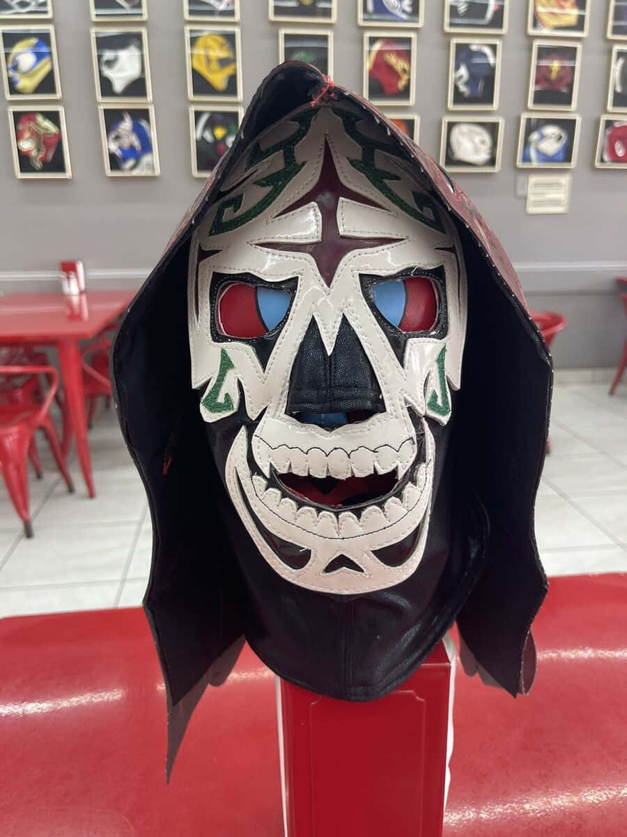 La Parka Wrestling Mask Display Background