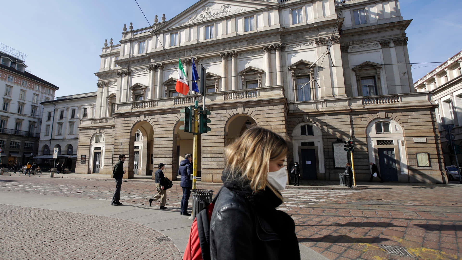La Scala Opera House Exterior Background