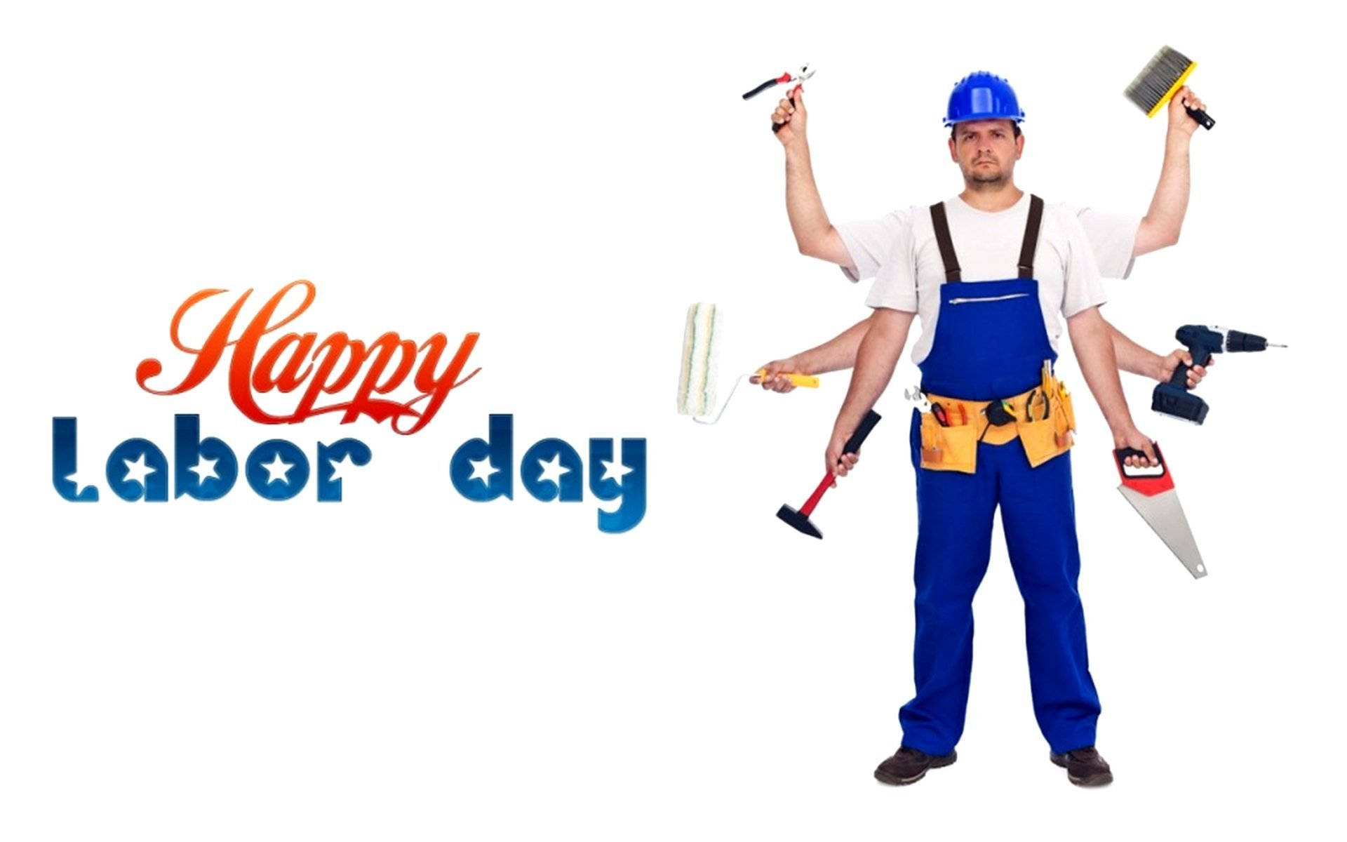Labor Day And Construction Worker Background
