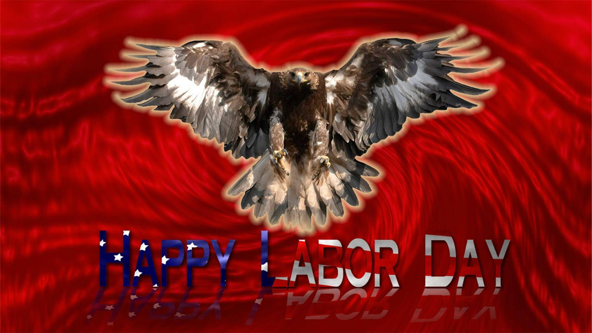Labor Day With Eagle Digital Cover Background