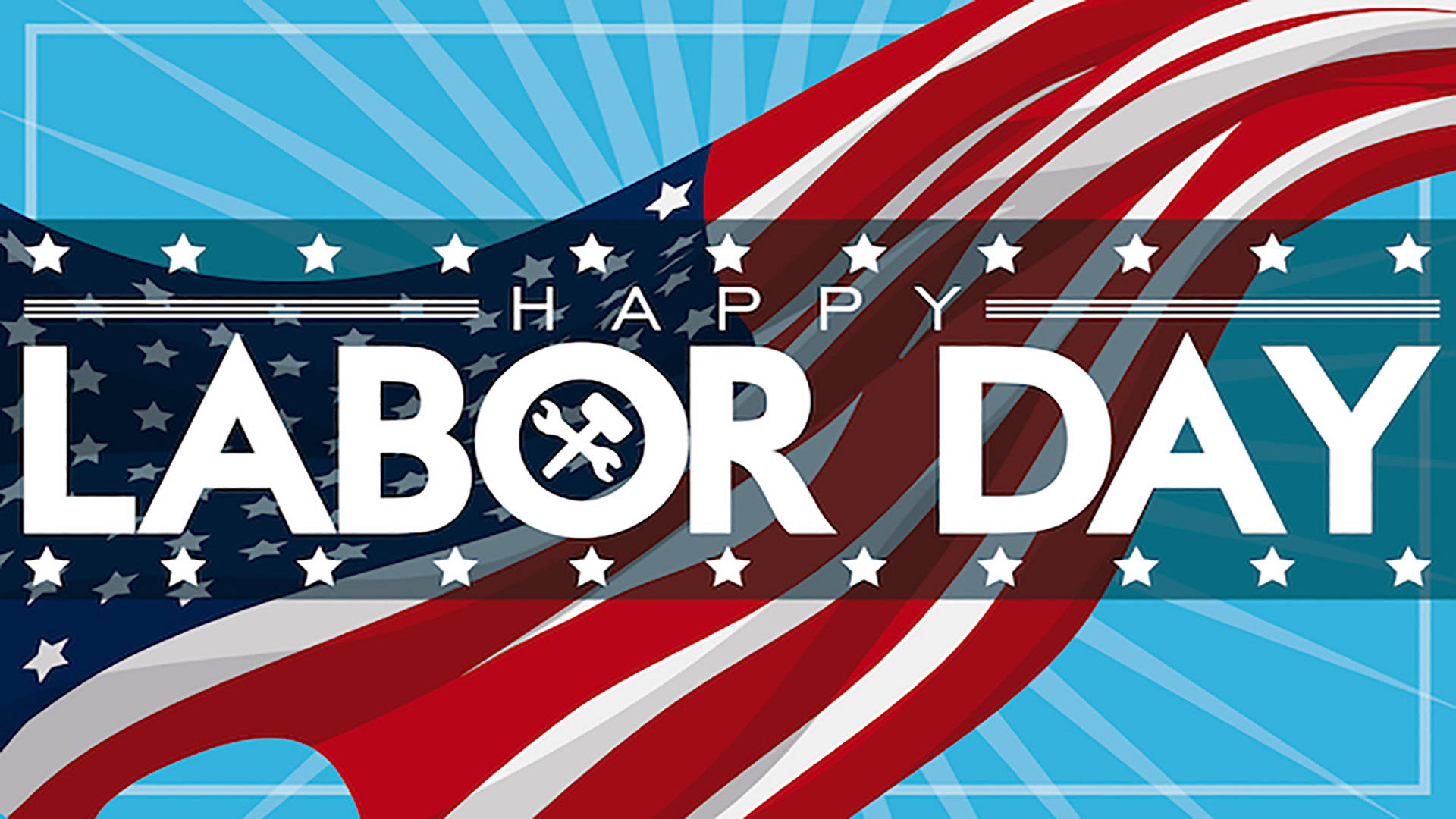 Labor Day With Usa Flag Cover Background