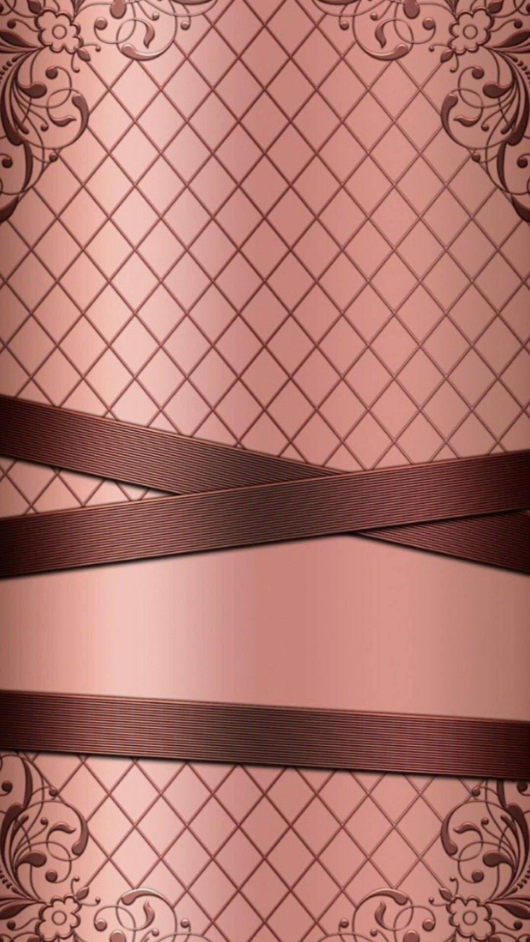Lace Pattern Rose Gold Iphone Background