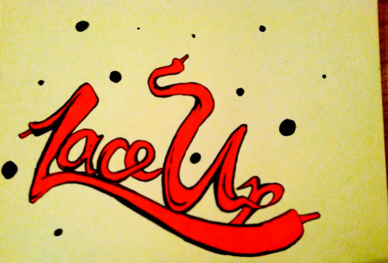 Lace Up Logo Drawing Background
