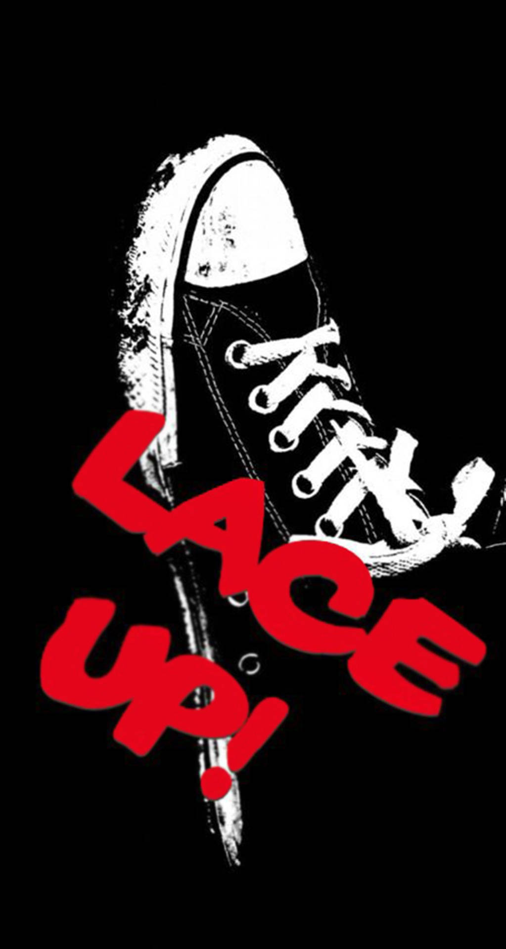Lace Up With Sneaker Background
