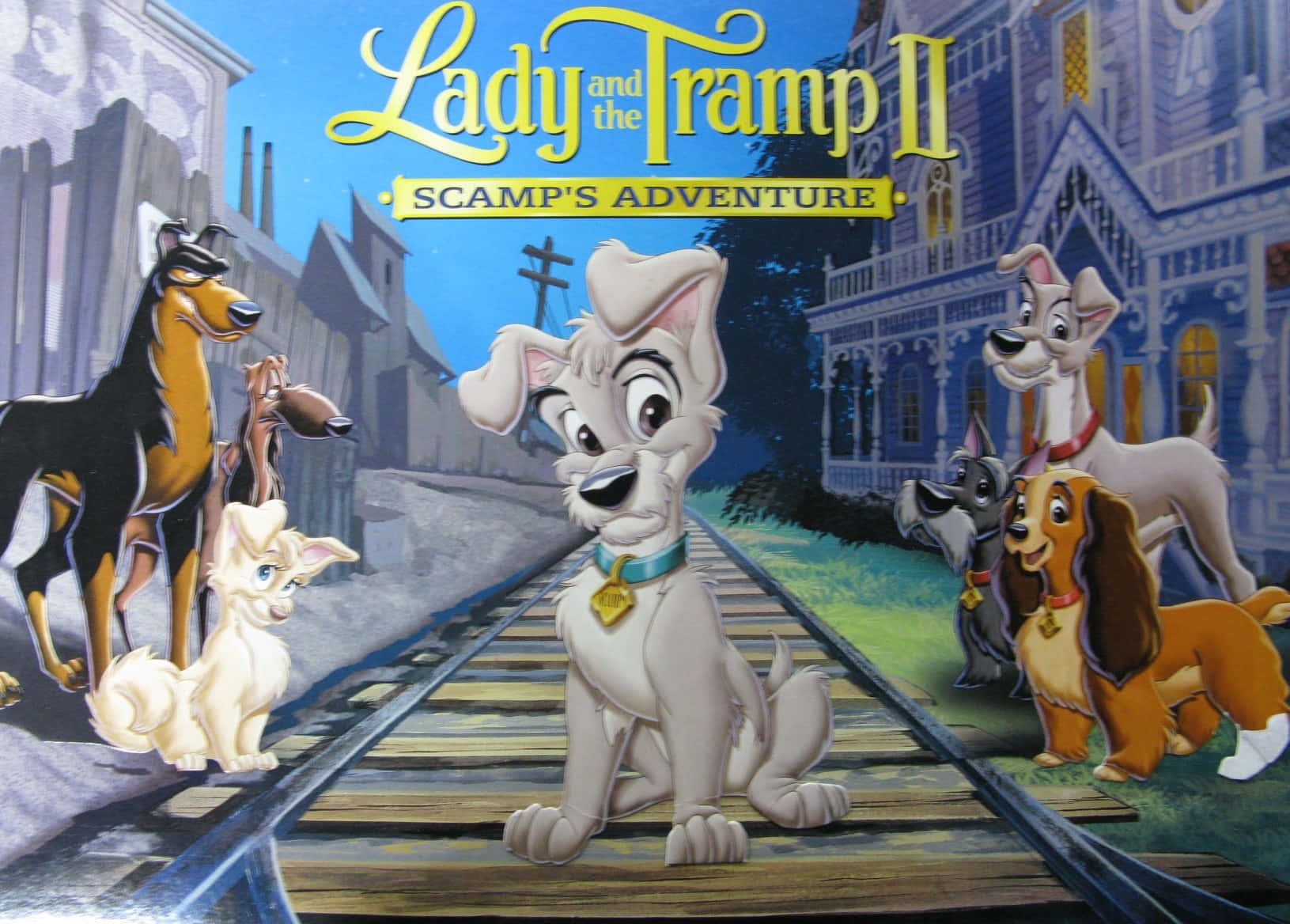 Lady And The Tramp Romantic Spaghetti Moment Background