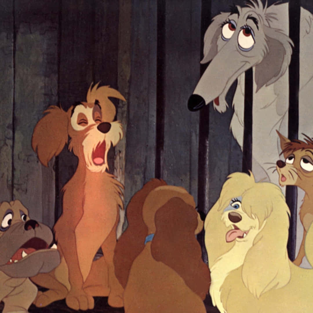 Lady And The Tramp's Iconic Spaghetti Kiss Background