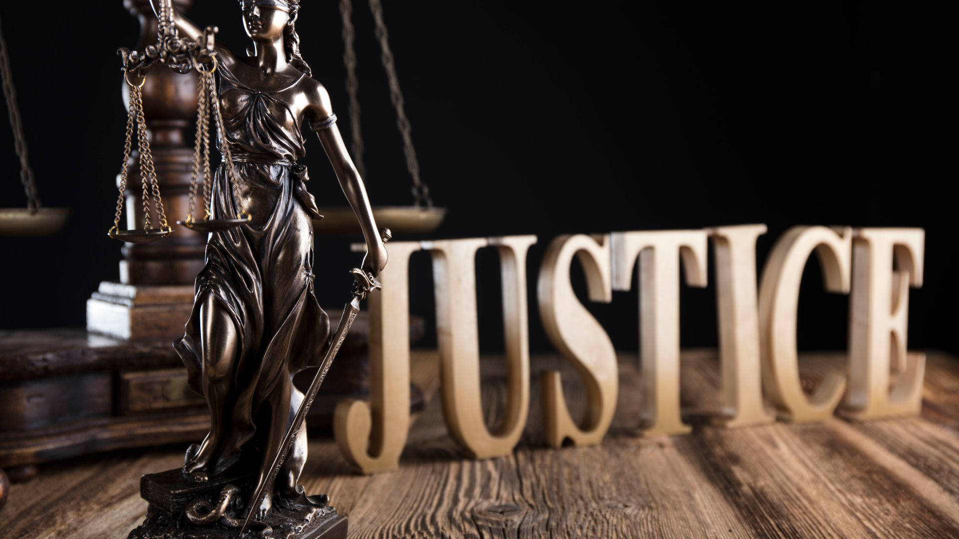 Lady Justice Starue Background