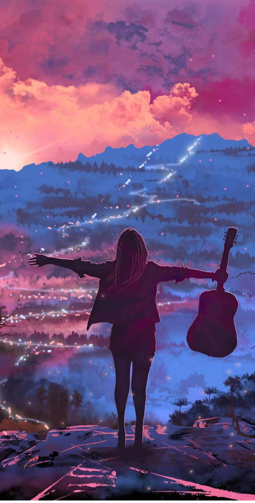 Lady Silhouette Music Anime
