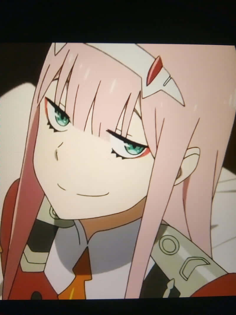 Lady With Pink Hair And Smug Face Background