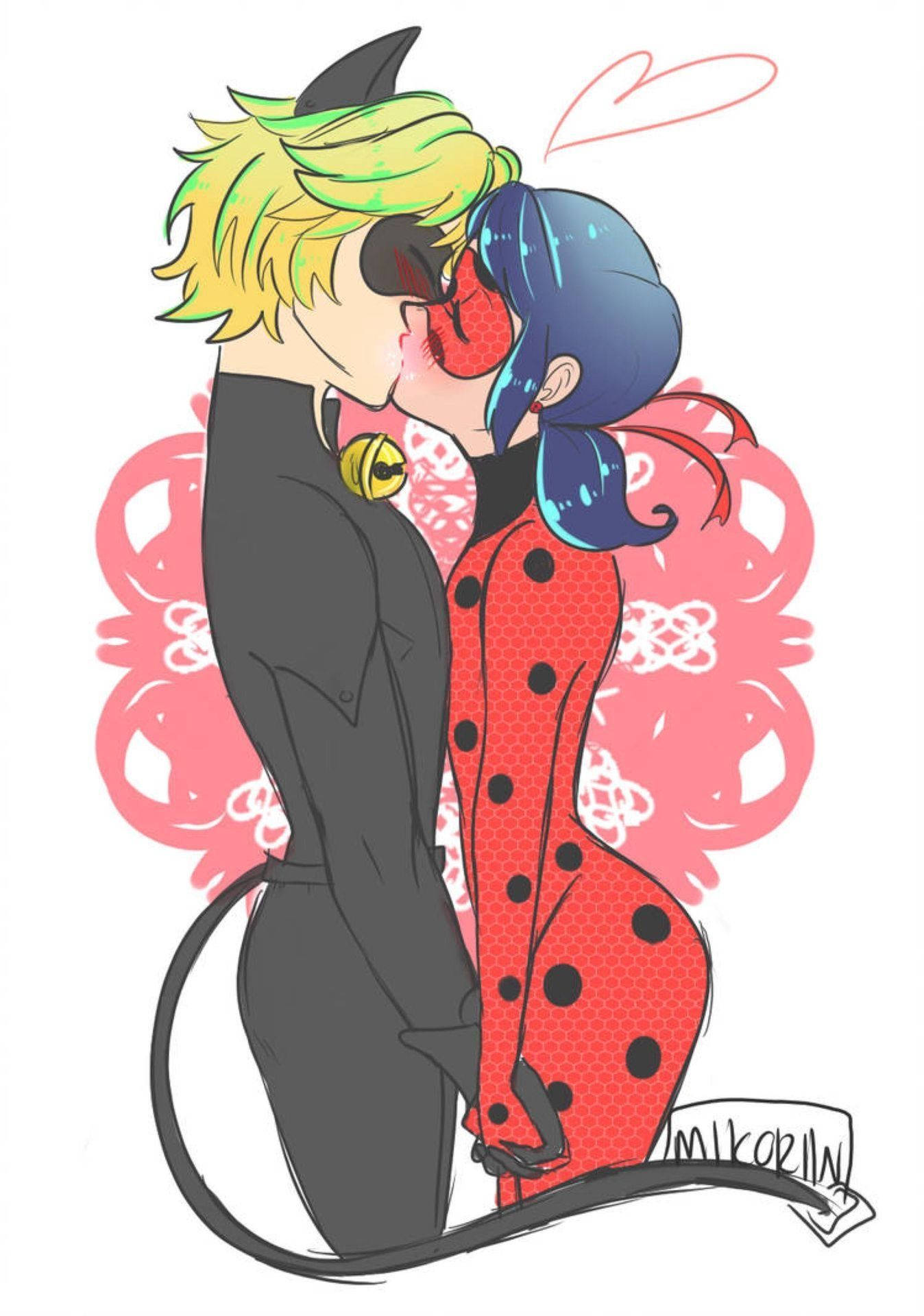 Ladybug And Cat Noir Kiss Fan Art Background