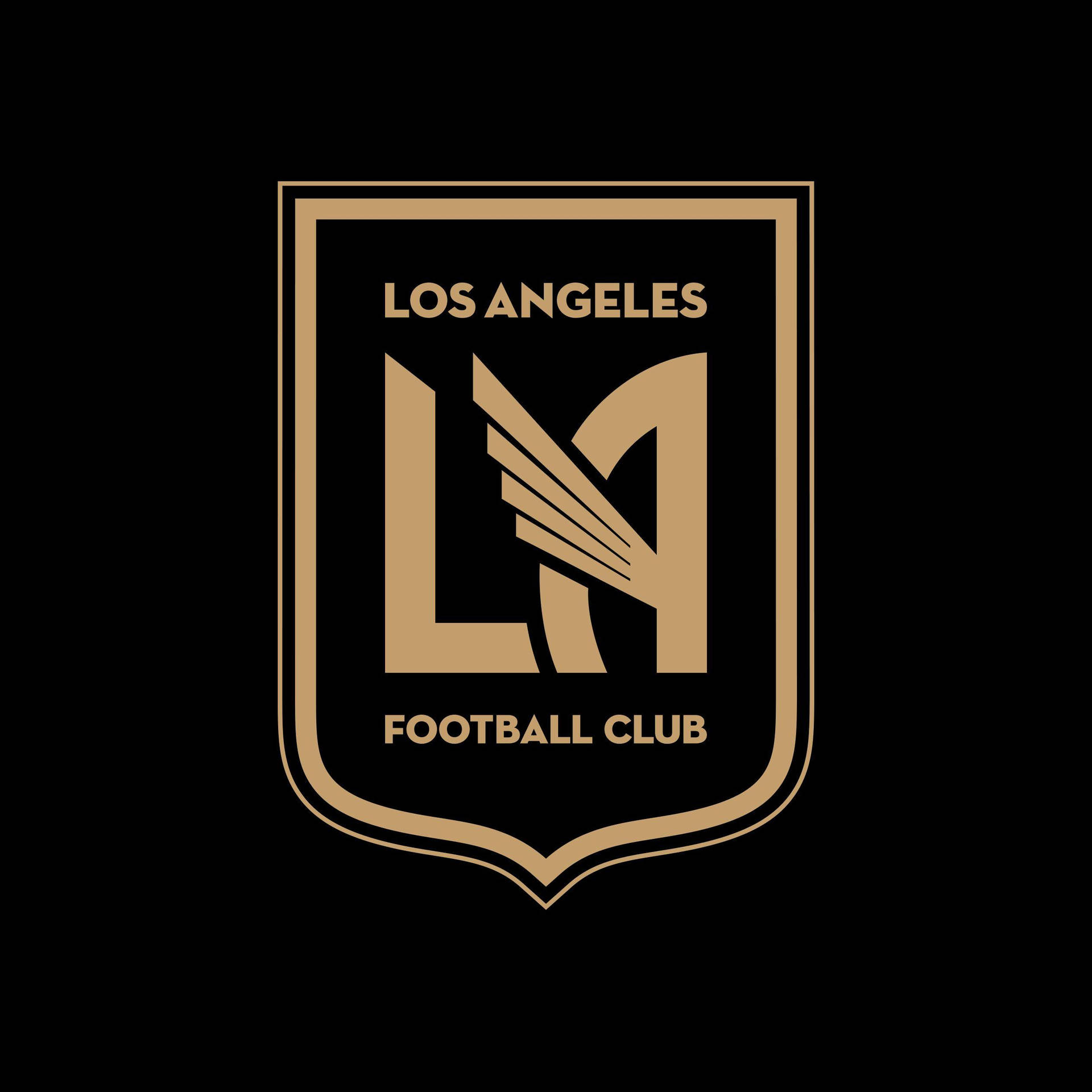 Lafc Gold Logo With Black Backdrop Background