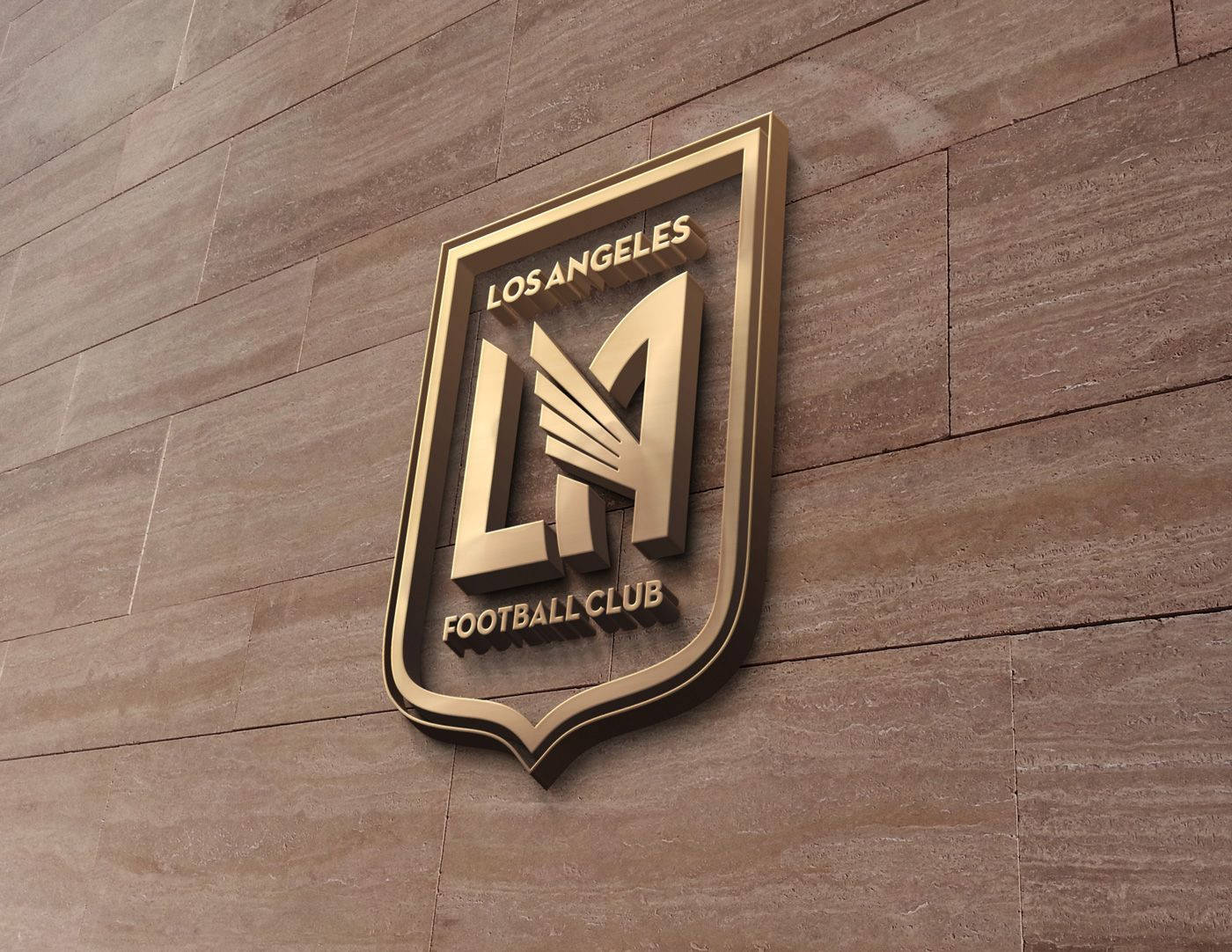 Lafc Logo On Brick Wall Background