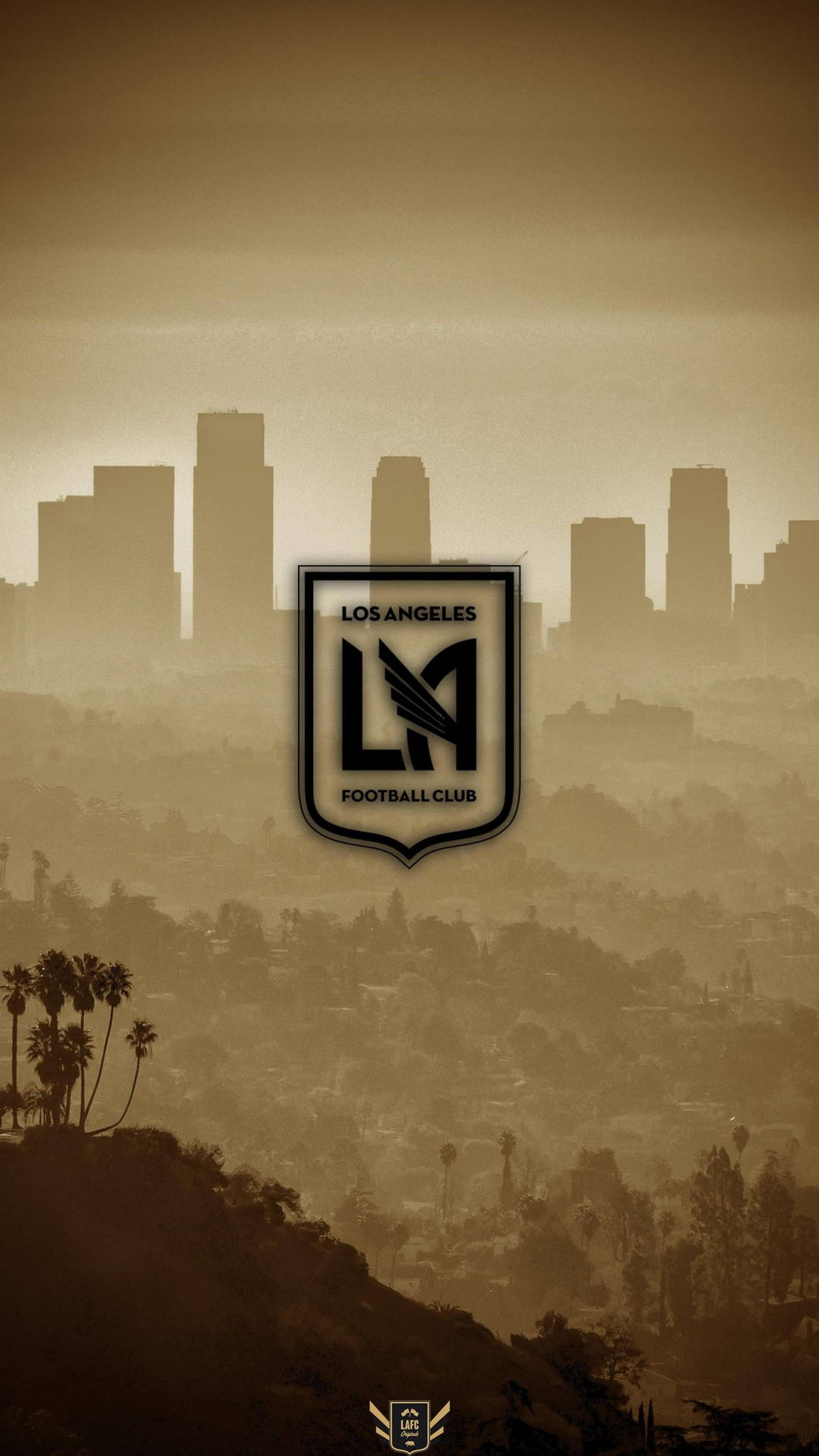 Lafc With Brown City Backdrop Background