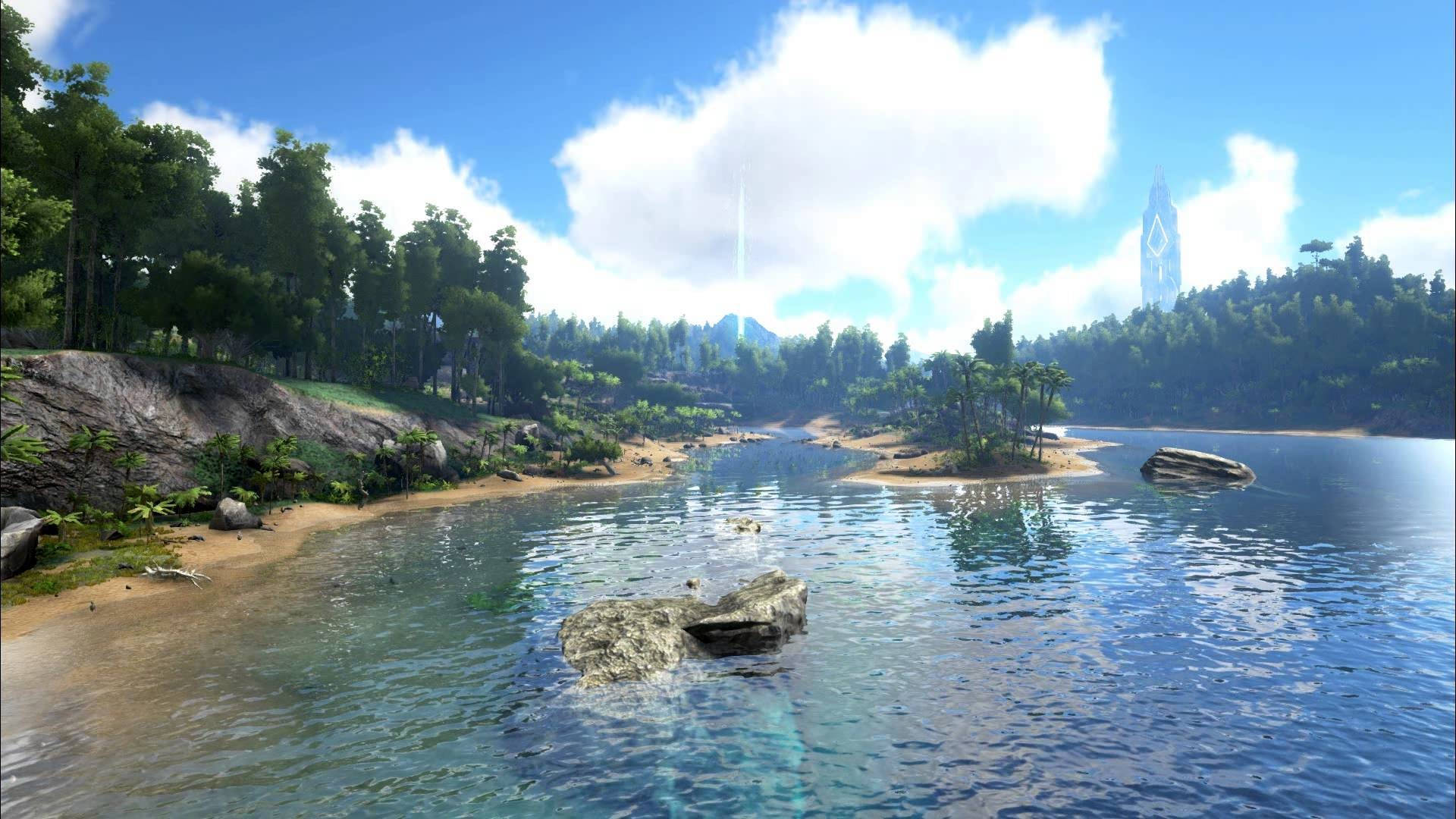 Lagoon And Trees Animated Desktop