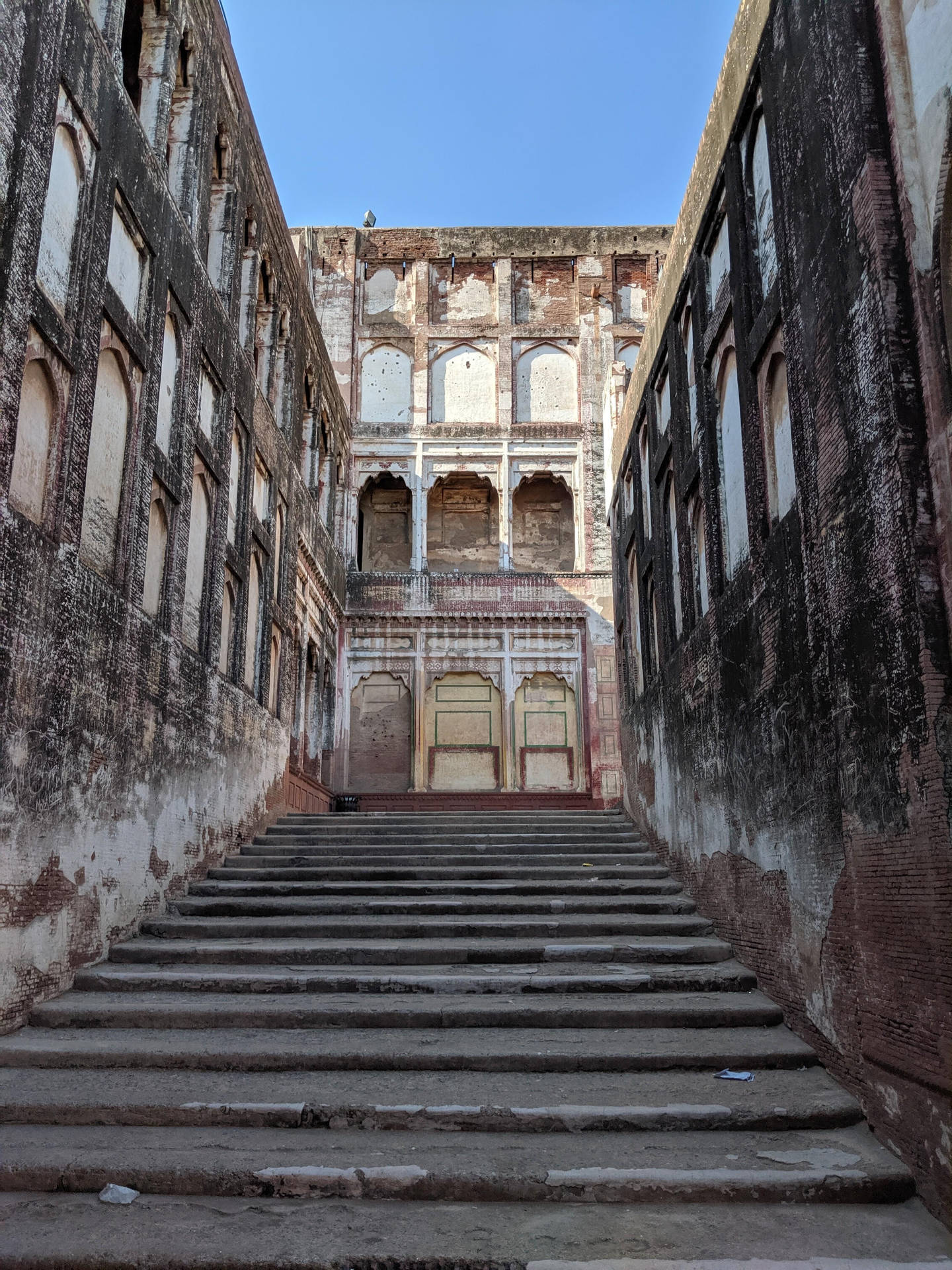 Lahore Fort Stairway Background