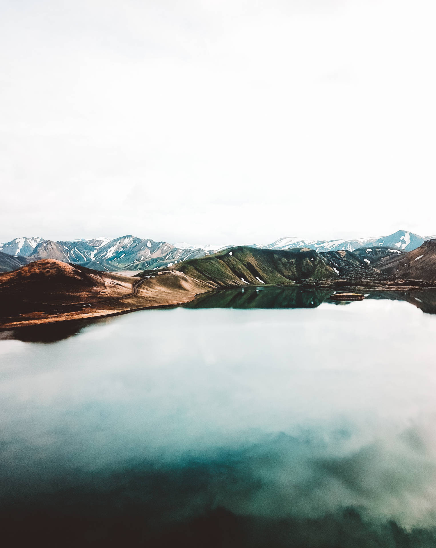 Lake Across A Mountain Nature Scenery