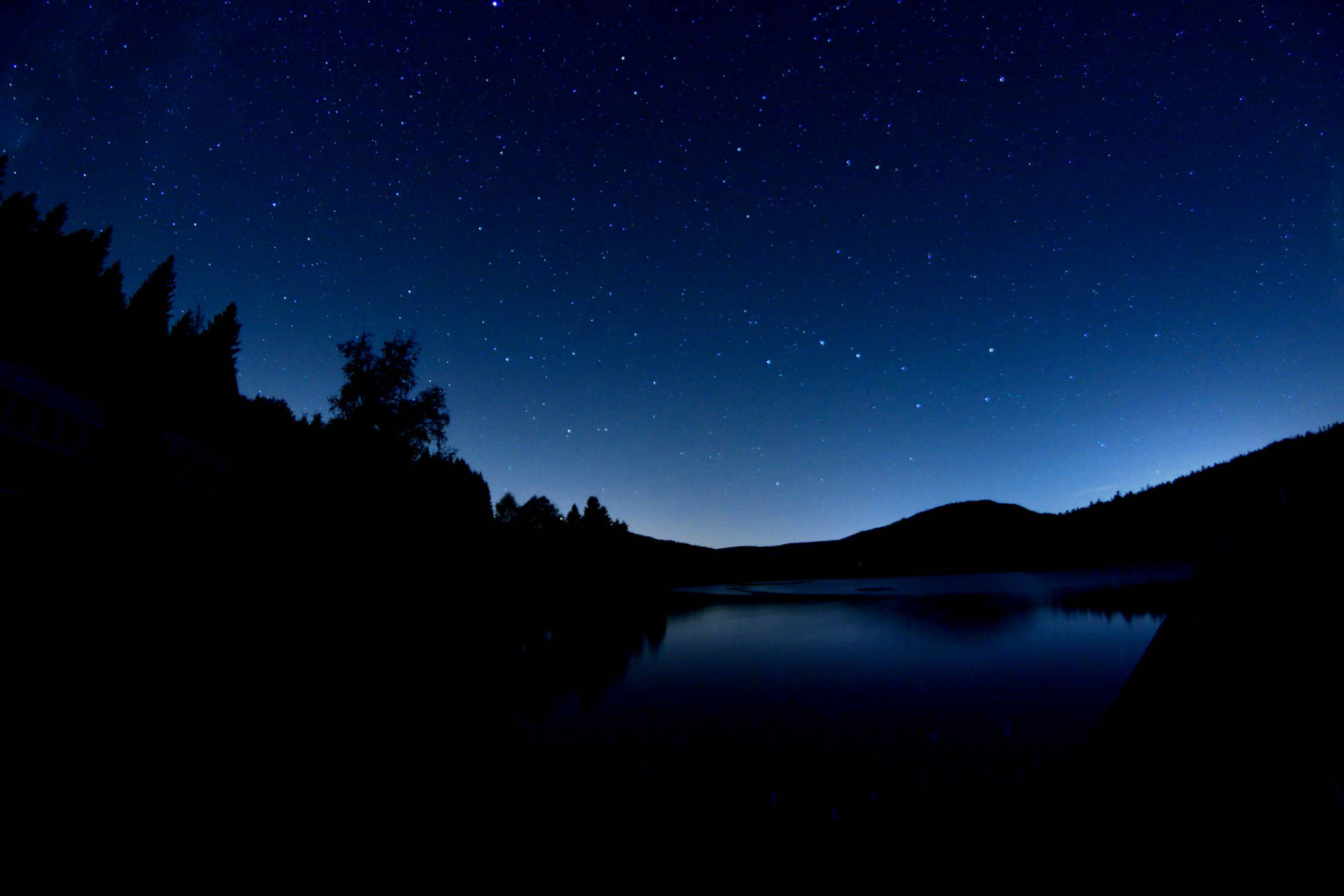 Lake Dark And Blue Aesthetic Laptop